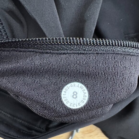 Lululemon Pace Rival Skirt Skort Size 8 Extra Long 17" Black Solid SS-2157 - Picture 11 of 11